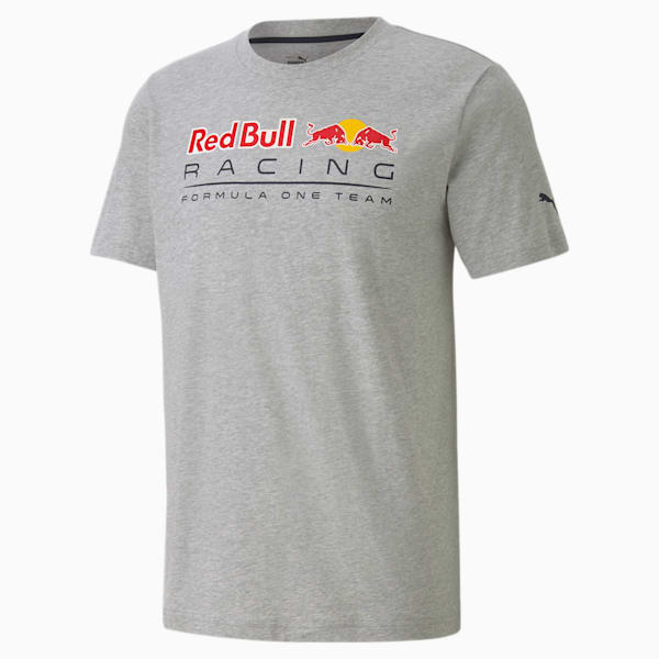 Red Bull Racing Logo Regular Fit Men's T-Shirt, Light Gray Heather, extralarge-IND