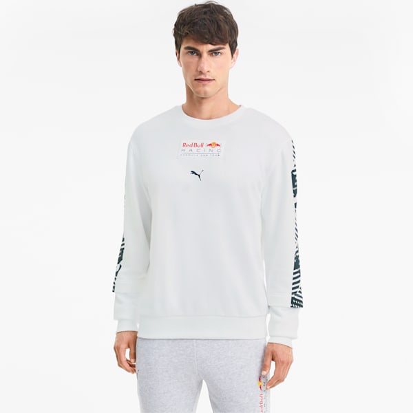 Red Bull Racing Men's Graphic Midlayer, Puma White, extralarge