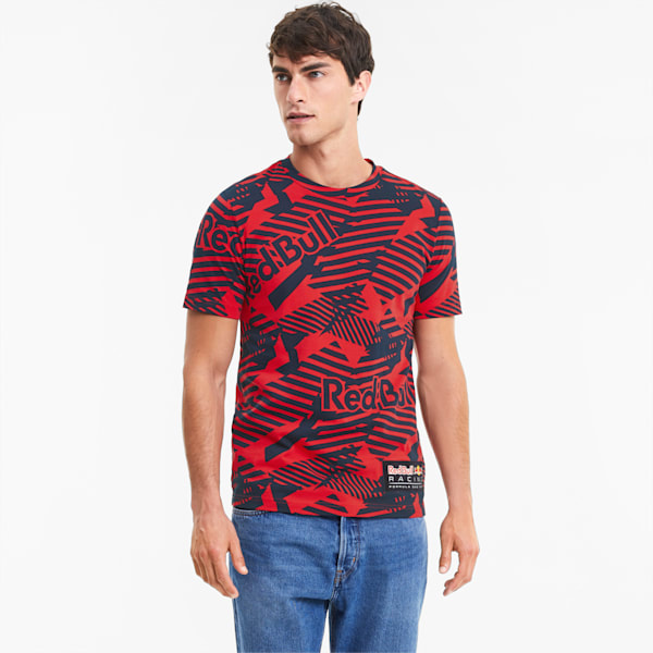 Red Bull Racing Men's AOP Tee, Chinese Red, extralarge