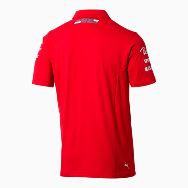 Scuderia Ferrari Men's Team Polo, Rosso Corsa, extralarge