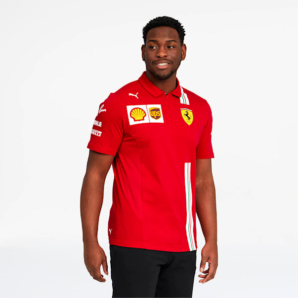 Scuderia Ferrari Men's Team Polo, Rosso Corsa, extralarge