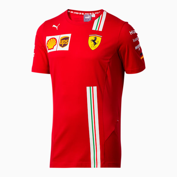 Scuderia Ferrari Vettel Men's Replica Tee, Rosso Corsa, extralarge