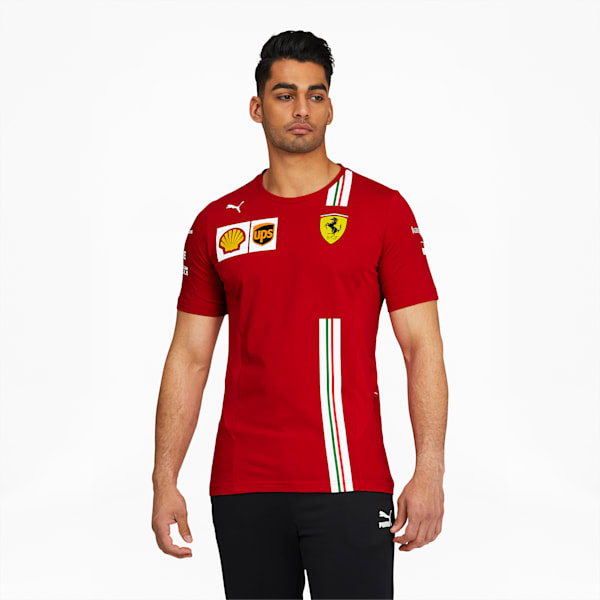 Scuderia Ferrari Leclerc Men's Replica Tee, Rosso Corsa, extralarge