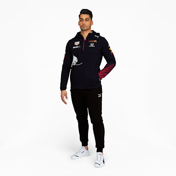 Red Bull Racing Team Men's Full Zip Hooded Jacket, NIGHT SKY, extralarge