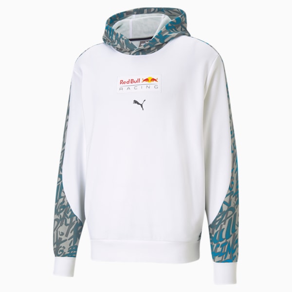 Red Bull Racing Men's AOP Hoodie, Puma White, extralarge