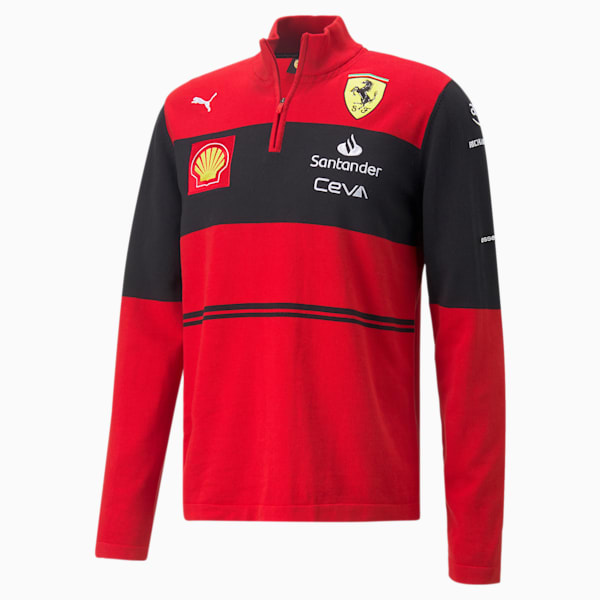 Scuderia Ferrari Team Half-Zip Men's Knitted Sweatshirt | PUMA