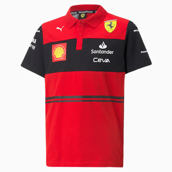 Scuderia Ferrari Team Youth Polo Shirt, Rosso Corsa