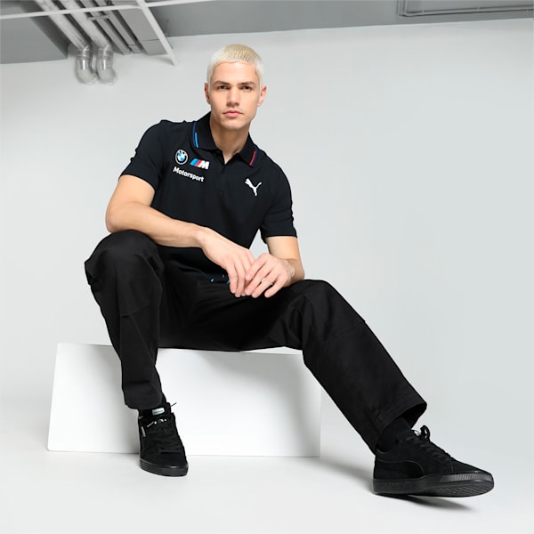 BMW M Motorsport Team Men's Polo Shirt, Anthracite, extralarge-IND