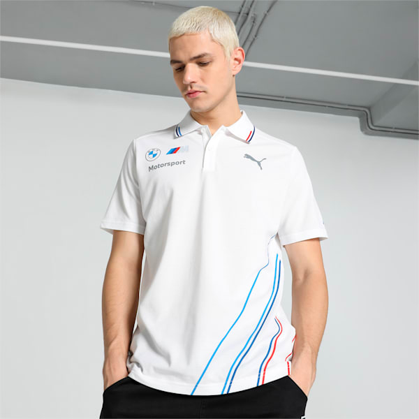 BMW M Motorsport Team Men's Polo Shirt, PUMA White, extralarge-IND