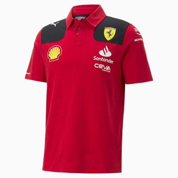 Scuderia Ferrari 2023 Team Replica Men's Polo, Rosso Corsa, extralarge-AUS