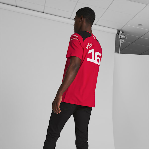 Playera deportiva Scuderia Ferrari de Charles Leclerc, Rosso Corsa, extralarge