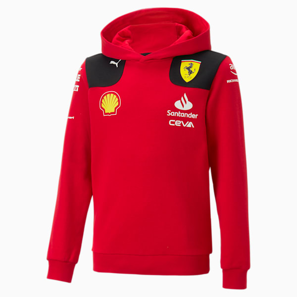 Sudadera con capucha Scuderia Ferrari 2023 Team Replica para joven, Rosso Corsa, extralarge