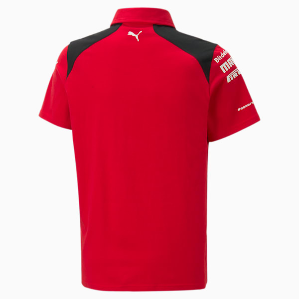 Scuderia Ferrari 2023 Team Replica Big Kids' Polo, Rosso Corsa, extralarge