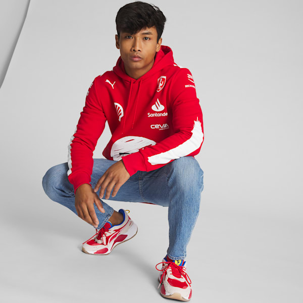Réplica de sudadera con capucha SCUDERIA FERRARI x JOSHUA VIDES para hombre, Rosso Corsa-JV CLC, extralarge