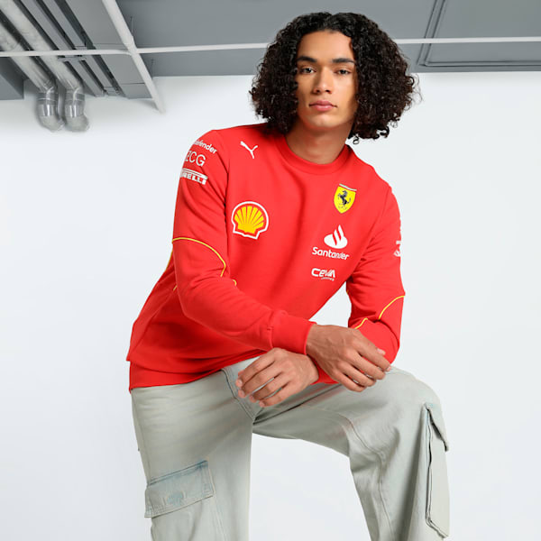 Scuderia Ferrari 2024 Replica Collection Team Men's Sweatshirt, Burnt Red, extralarge-IND
