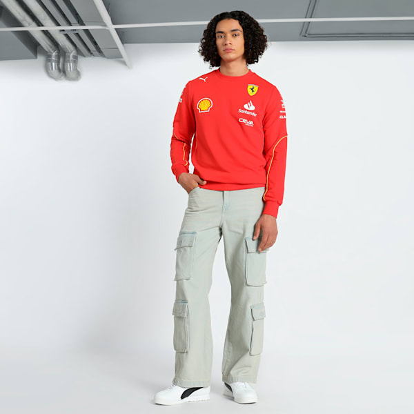 Scuderia Ferrari 2024 Replica Collection Team Men's Sweatshirt, Burnt Red, extralarge-IND