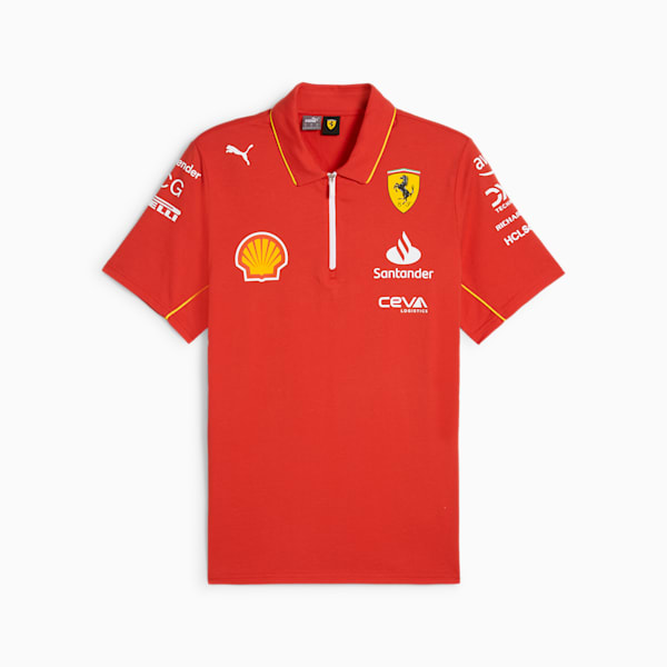 Scuderia Ferrari Team Men's Polo, Burnt Red, extralarge-IND