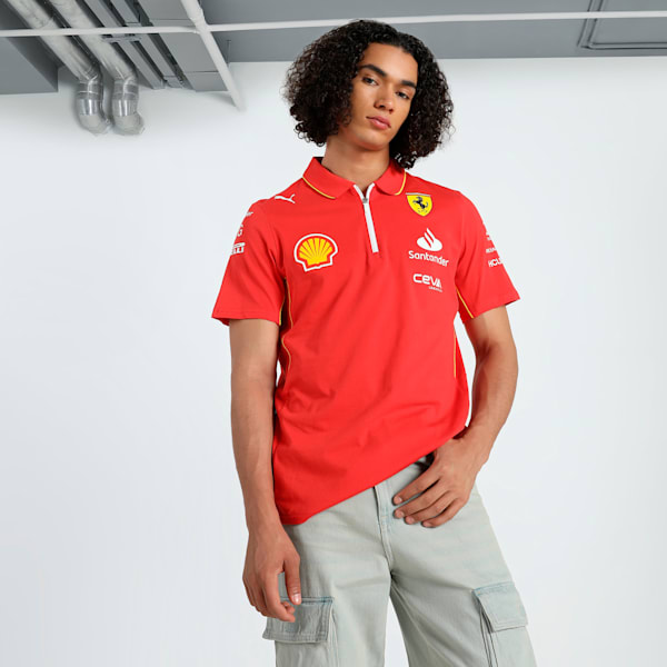Scuderia Ferrari Team Men's Polo, Burnt Red, extralarge-IND
