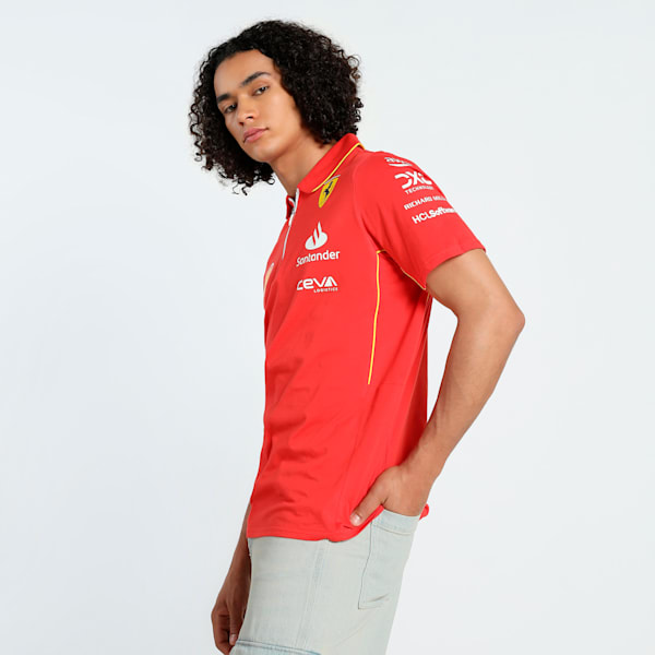 Scuderia Ferrari Team Men's Polo, Burnt Red, extralarge-IND