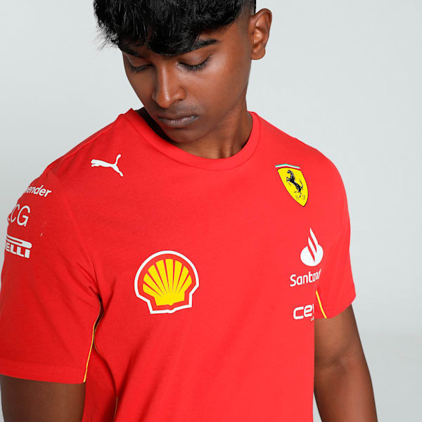 Scuderia Ferrari 2024 Replica Collection Team Men's Motorsport Tee, Burnt Red, extralarge-IND