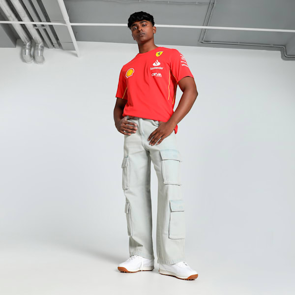 Scuderia Ferrari 2024 Replica Collection Team Men's Motorsport Tee, Burnt Red, extralarge-IND
