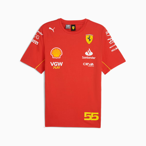 Scuderia Ferrari Sainz Men's Tee, Burnt Red, extralarge