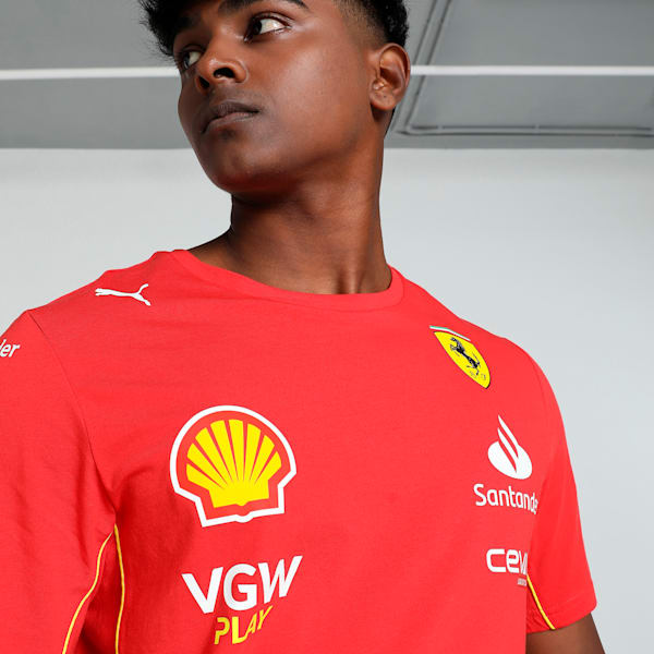 Scuderia Ferrari Leclerc Men's Motorsport Tee, Burnt Red, extralarge-IND