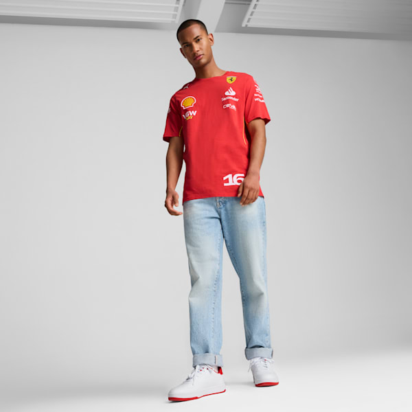 Scuderia Ferrari Leclerc Men's Tee, Burnt Red, extralarge