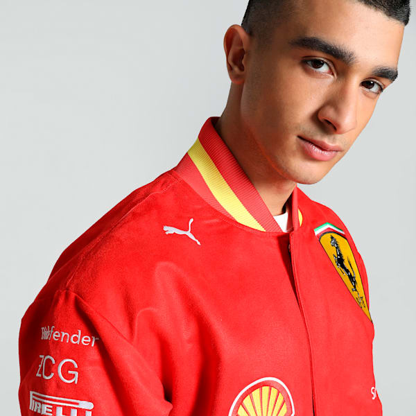 Scuderia Ferrari Team Men's Varsity Jacket, Burnt Red, extralarge