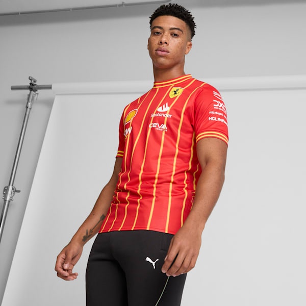 Maillot de soccer Scuderia Ferrari Team pour homme, Burnt Red, extralarge