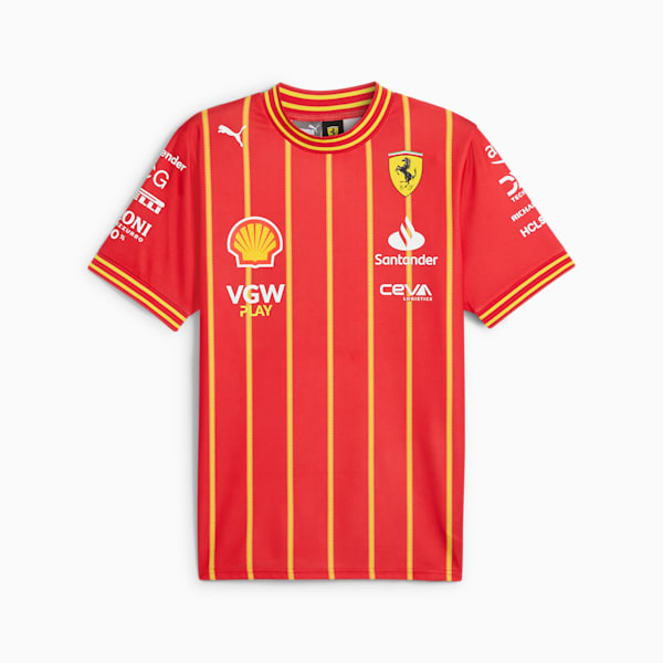 Jersey de fútbol Scuderia Ferrari Team para hombre, Burnt Red-CS, extralarge