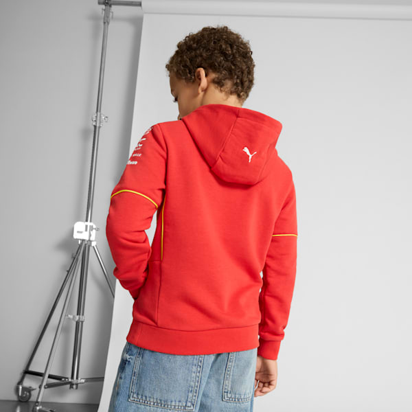 Sudadera con capucha niño pequeño de Scuderia Ferrari 2024 Replica Collection Team, Burnt Red, extralarge