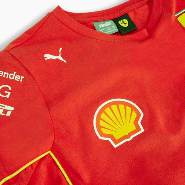Scuderia Ferrari 2024 Replica Collection Big Kids' Tee, Burnt Red, extralarge