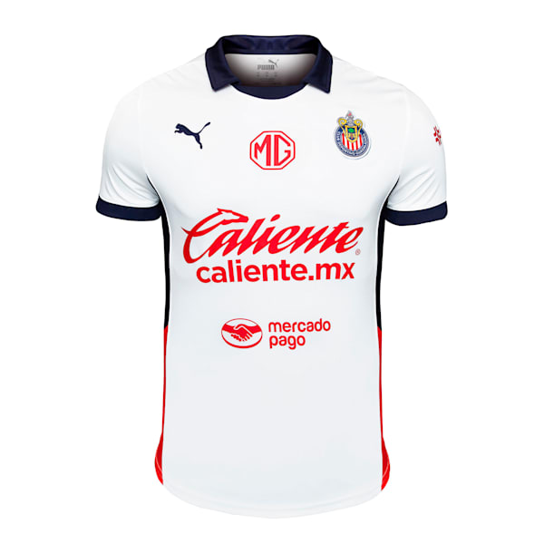 Chivas 24/25 Away Replica Men's Soccer Jersey, PUMA White, extralarge