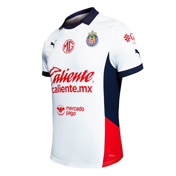 Chivas 24/25 Away Replica Men's Soccer Jersey, PUMA White, extralarge