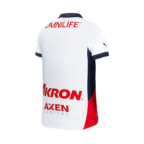 Chivas 24/25 Away Replica Big Kids' Soccer Jersey, PUMA White, extralarge