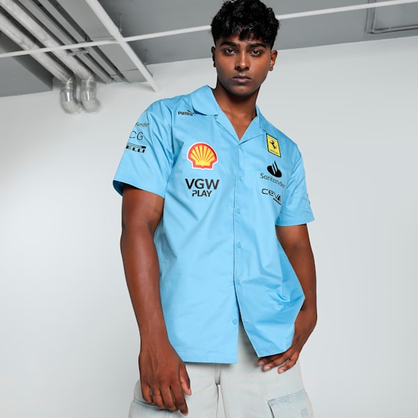Scuderia Ferrari Team Miami Men's Shirt, Lazor Blue, extralarge-IND