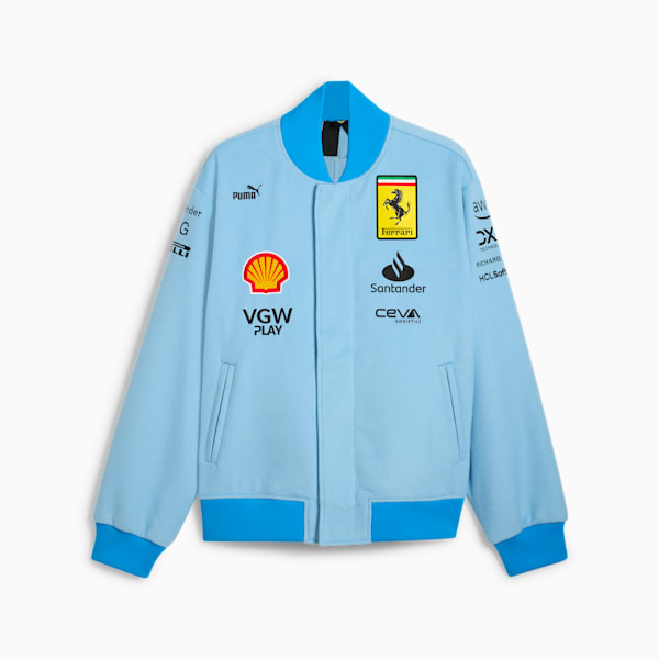 Chamarra colegial para hombre Scuderia Ferrari Team Miami, Lazor Blue, extralarge