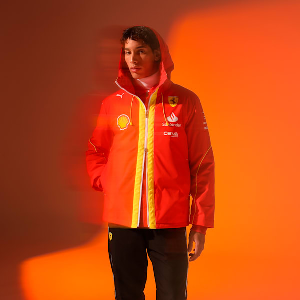 Scuderia Ferrari Team Pro Men's Motorsport Jacket, Burnt Red, extralarge-IND