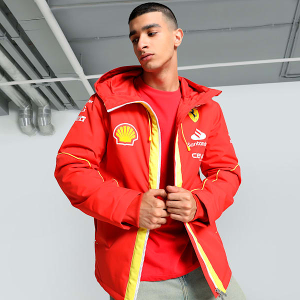 Scuderia Ferrari Team Pro Men's Motorsport Jacket, Burnt Red, extralarge-IND