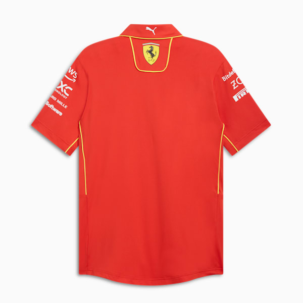 Scuderia Ferrari Team Pro Men's Polo Tee, Burnt Red, extralarge
