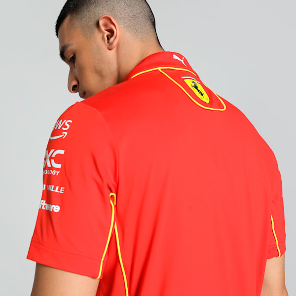 Scuderia Ferrari Team Pro Men's Polo, Burnt Red, extralarge-IND