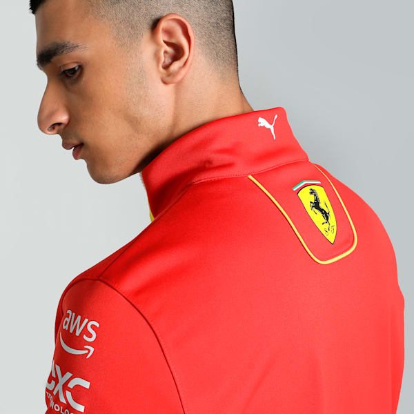Scuderia Ferrari Team Softshell Men's Motorsport Jacket, Burnt Red, extralarge-IND