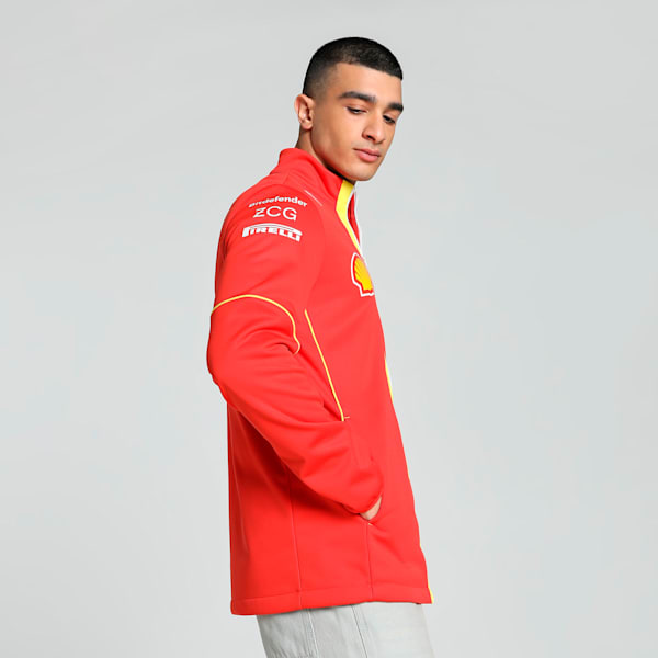 Scuderia Ferrari Team Softshell Men's Motorsport Jacket, Burnt Red, extralarge-IND