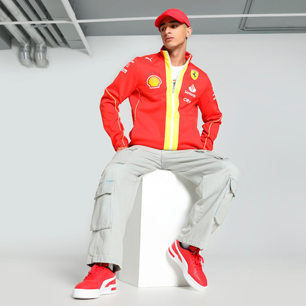 Scuderia Ferrari Team Softshell Men's Motorsport Jacket, Burnt Red, extralarge-IND