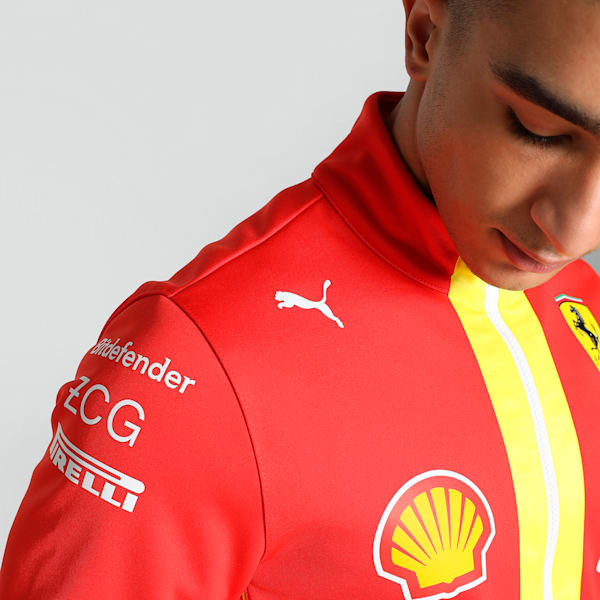 Scuderia Ferrari Team Softshell Men's Motorsport Jacket, Burnt Red, extralarge-IND