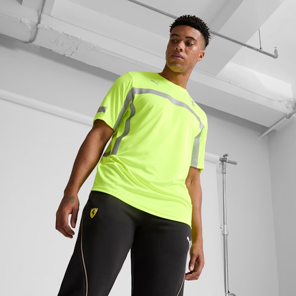Scuderia Ferrari Team Setup Men's Tee, Yellow Alert, extralarge
