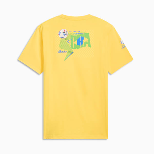 PUMA CONMEBOL Copa América 2024 Brazil Men's Tee, Pelé Yellow, extralarge