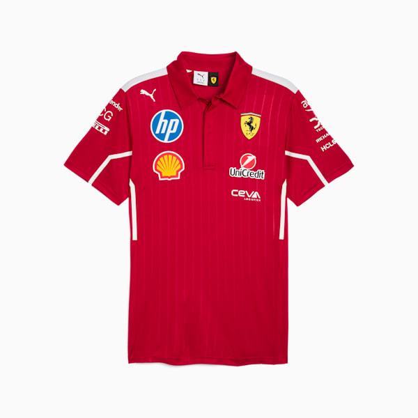 Scuderia Ferrari 2025 Team Men's Motorsport Polo, Dark Cherry, extralarge-IND
