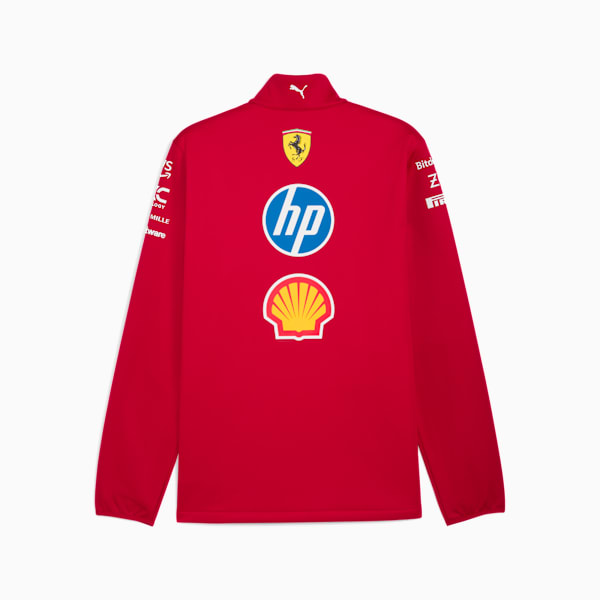 Scuderia Ferrari Team Men's Softshell Motorsport Jacket, Dark Cherry, extralarge-IND